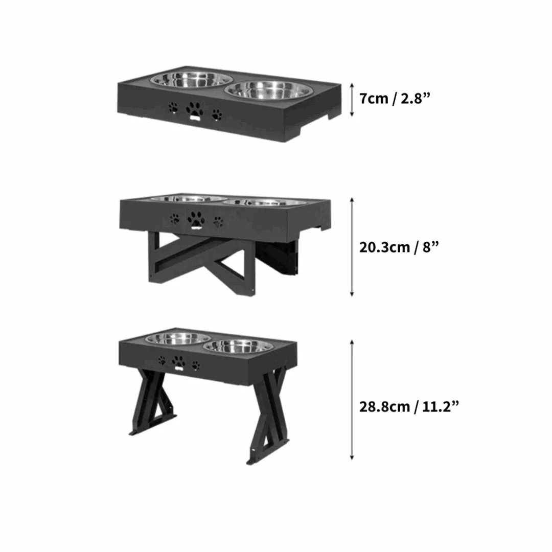 Adjustable Elevated Bowl Stand